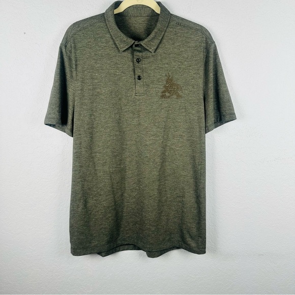 Lululemon x Arizona Coyotes Logo Men’s Gray Short Sleeves Performance Polo - Picture 1 of 5
